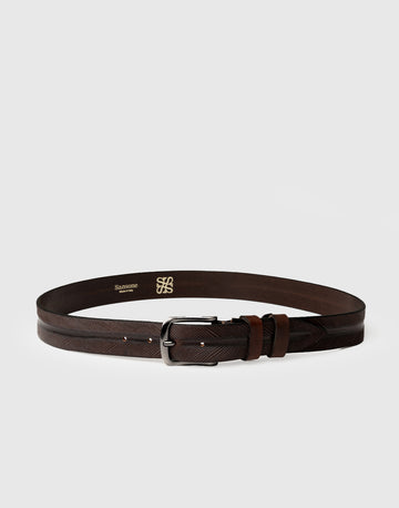 Cintura in pelle stampata