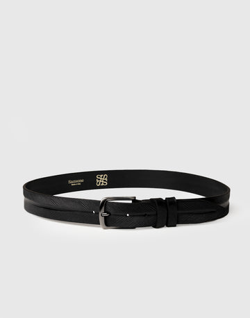 Cintura in pelle stampata