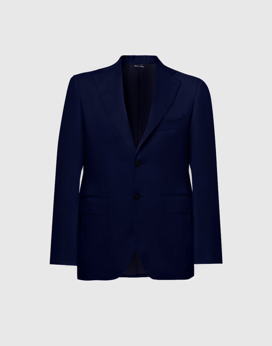 Completo monopetto in lana 21 Micron Montecarlo blu navy