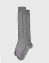 Calze Uomo Lunghe a Costina in Cotone e Cashmere