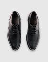 Scarpa stringata brogue in pelle nera
