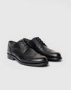 Scarpa stringata brogue in pelle nera