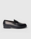 Mocassino penny loafer in pelle nera