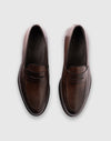 Mocassino penny loafer in pelle marrone