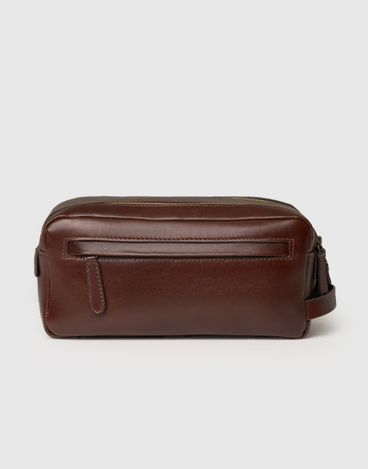 Beauty Case in Pelle di Vitello Tamponata a Mano