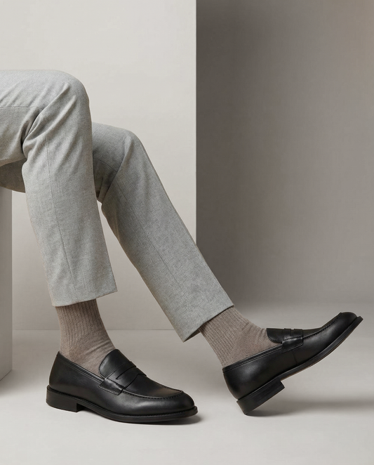 Mocassino Penny in Vitello Abrasivato