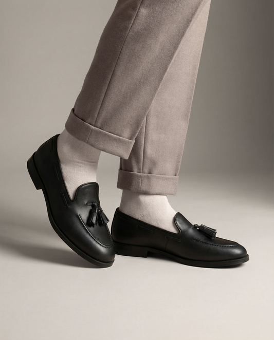 Mocassino in Vitello Abrasivato con Nappine