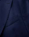 Completo monopetto in lana 21 Micron Montecarlo blu navy