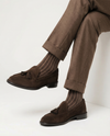 Calze Uomo Lunghe a Costina in Cotone e Cashmere