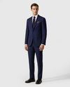 Completo monopetto in lana 21 Micron Montecarlo blu navy